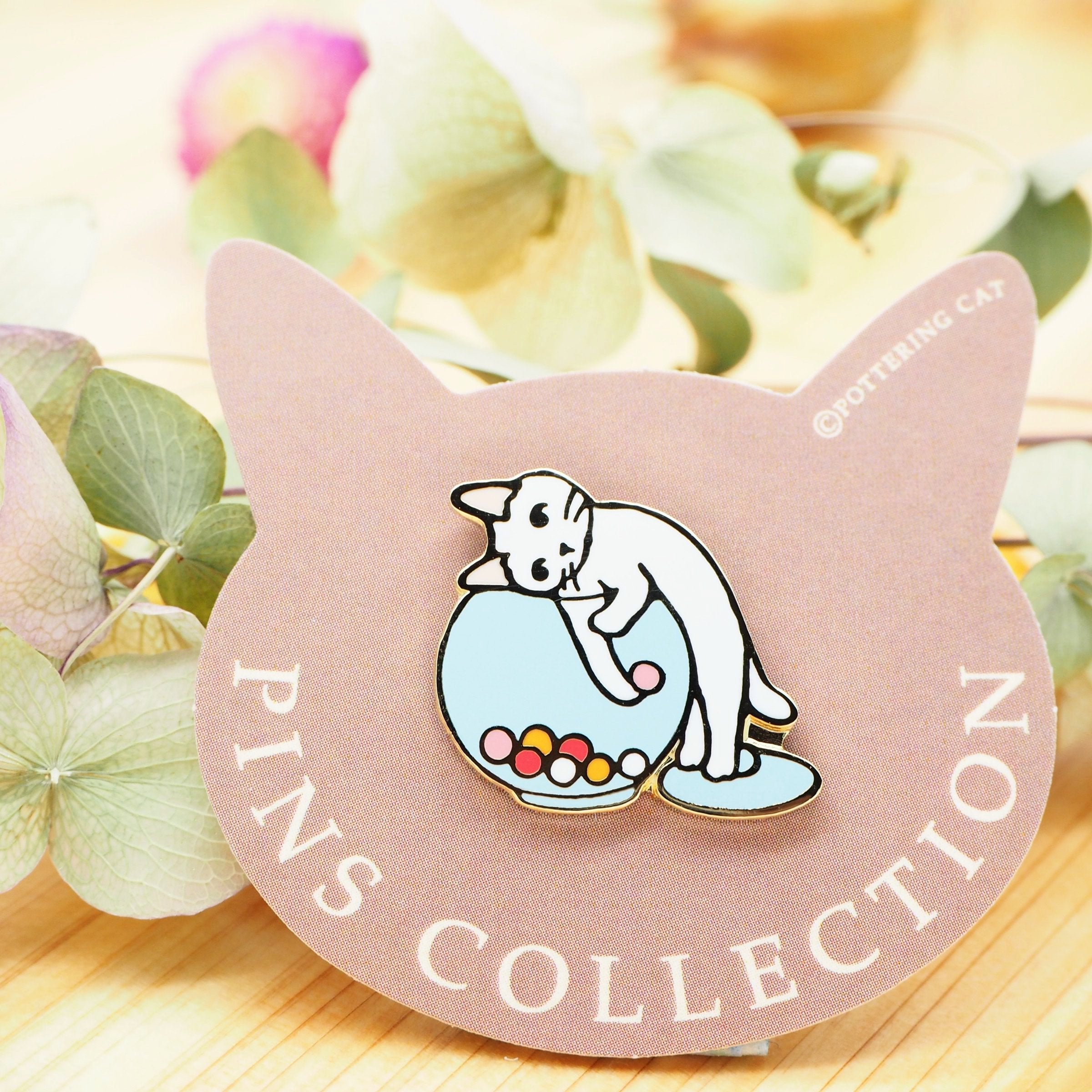 Pottering Cat / Cat Pin - Candies