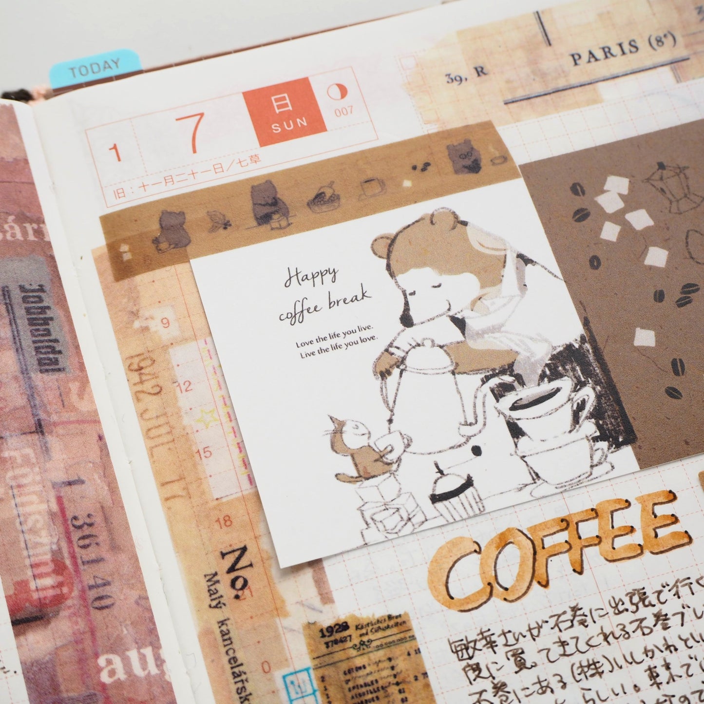 momoro Note Card - Bear's Coffee Shop