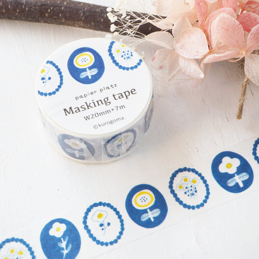 Kurogoma Washi Tape - Flower
