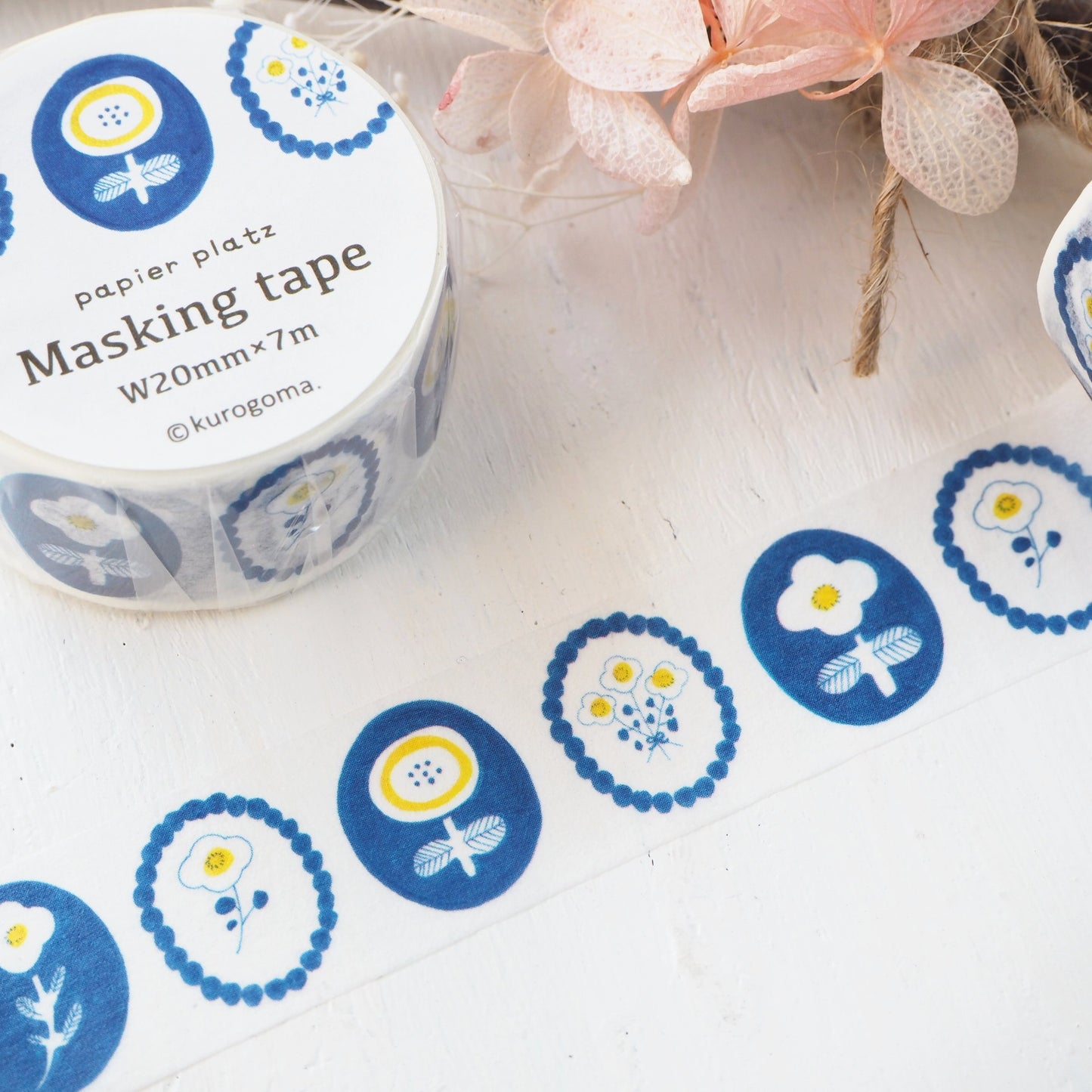 Kurogoma Washi Tape - Flower