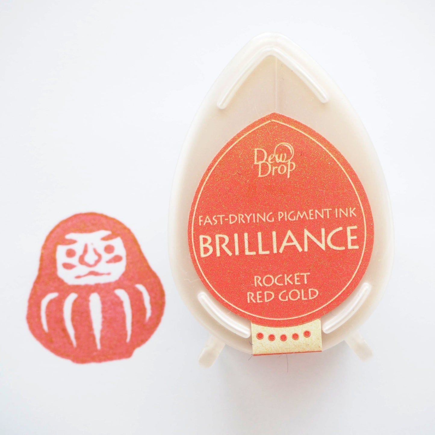 Brilliance Stamp Ink - Rocket Red Gold