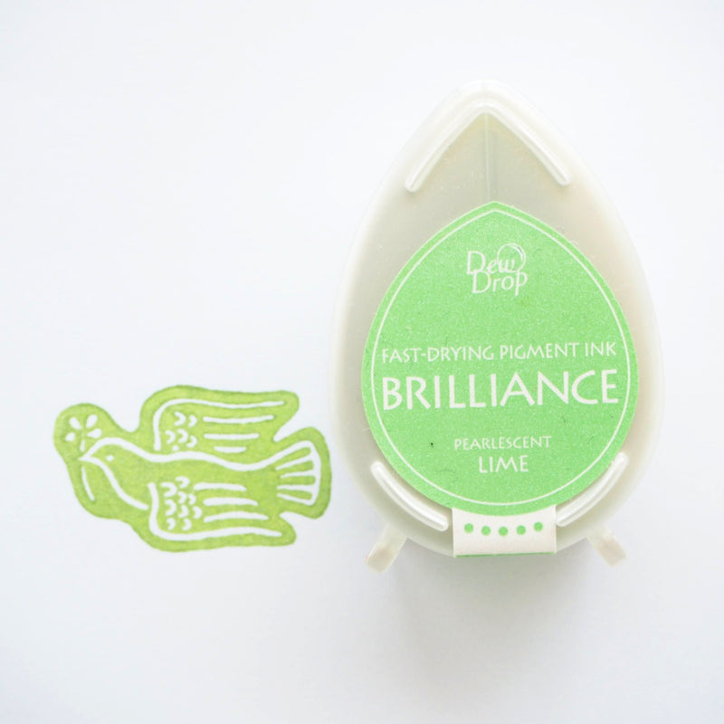 Brilliance Stamp Ink - Pearlescent Lime