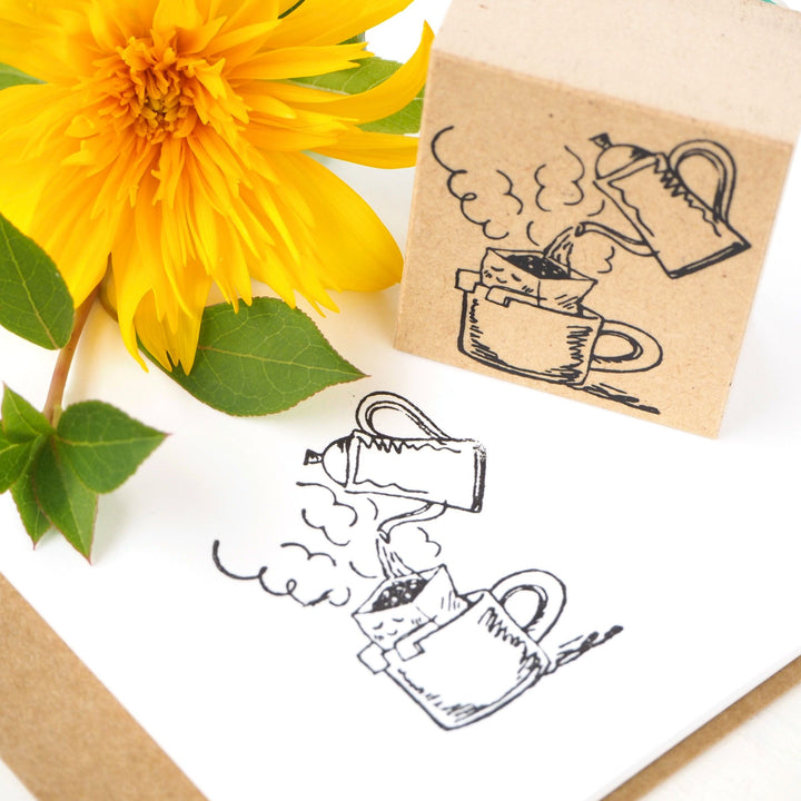 Rubber Stamp - Happy Drip Coffee