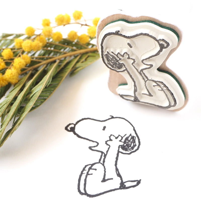 Snoopy Rubber Stamp - Yay!
