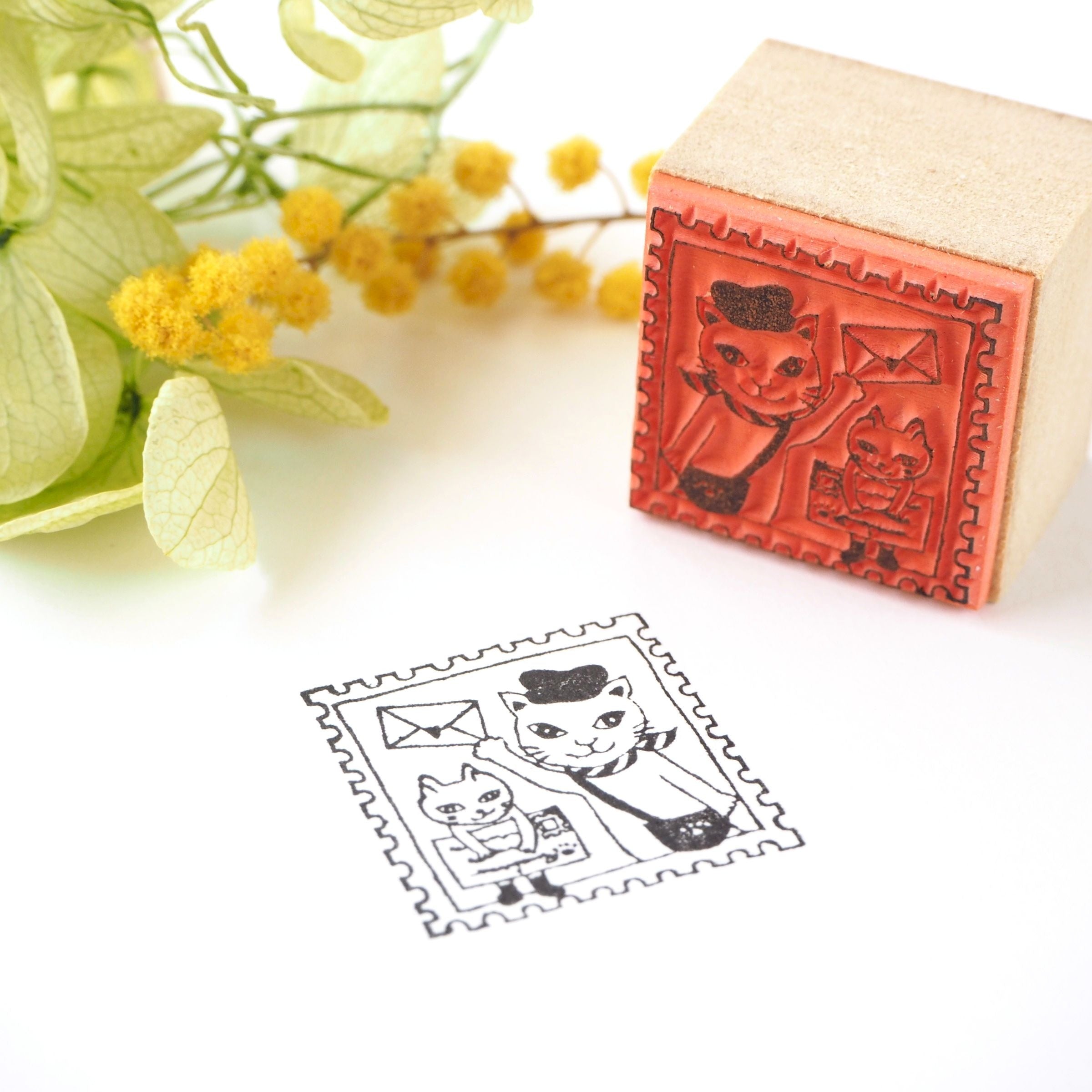 Rubber Stamp - Cat Delivery