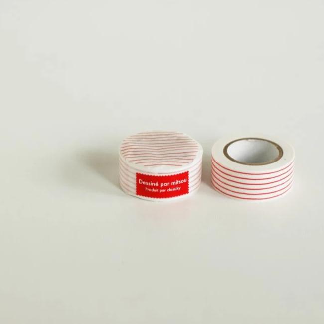 Washi Tape - Red Lines