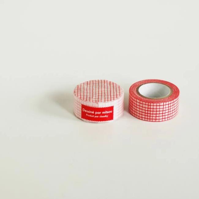 Washi Tape - Red Grid