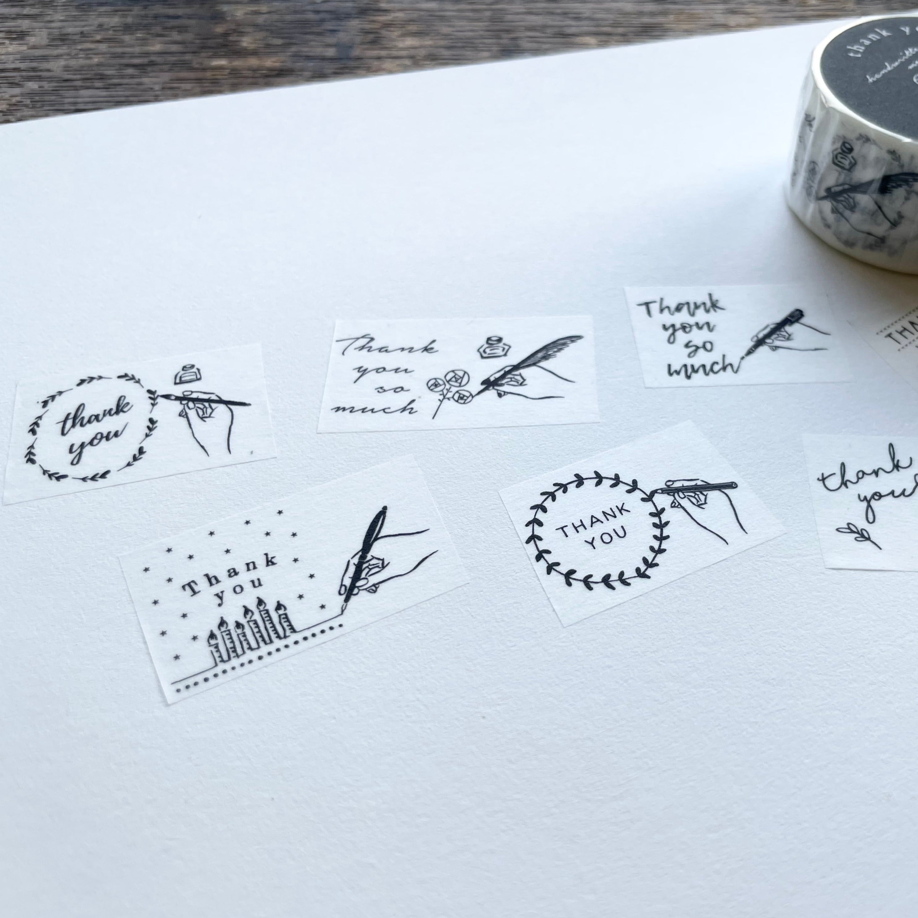 Washi Tape - Handwritten Thank You