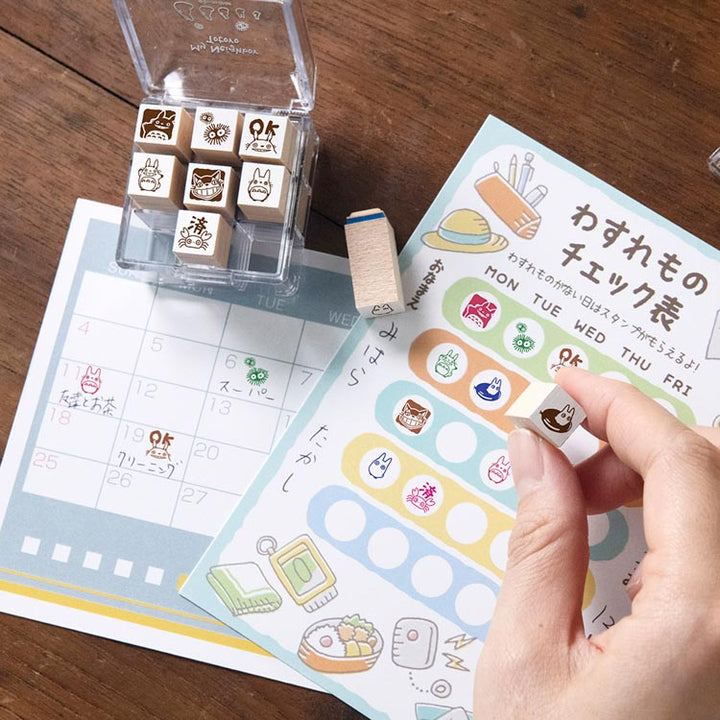 Totoro Planner Mini Rubber Stamp Set