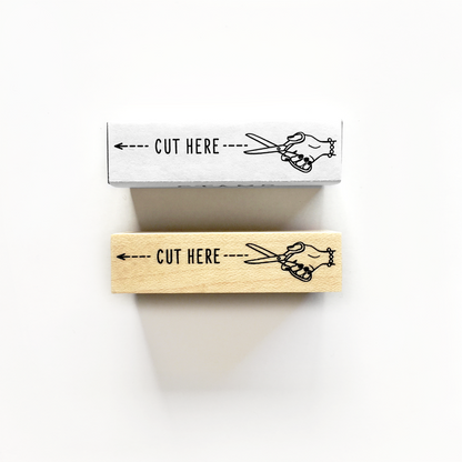 Rubber Stamp - Cut Here