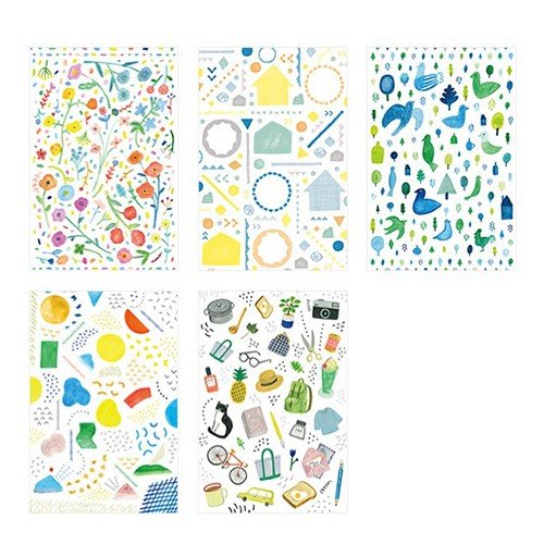 Washi Tape Sticker Set - Variety (Postcard Size)