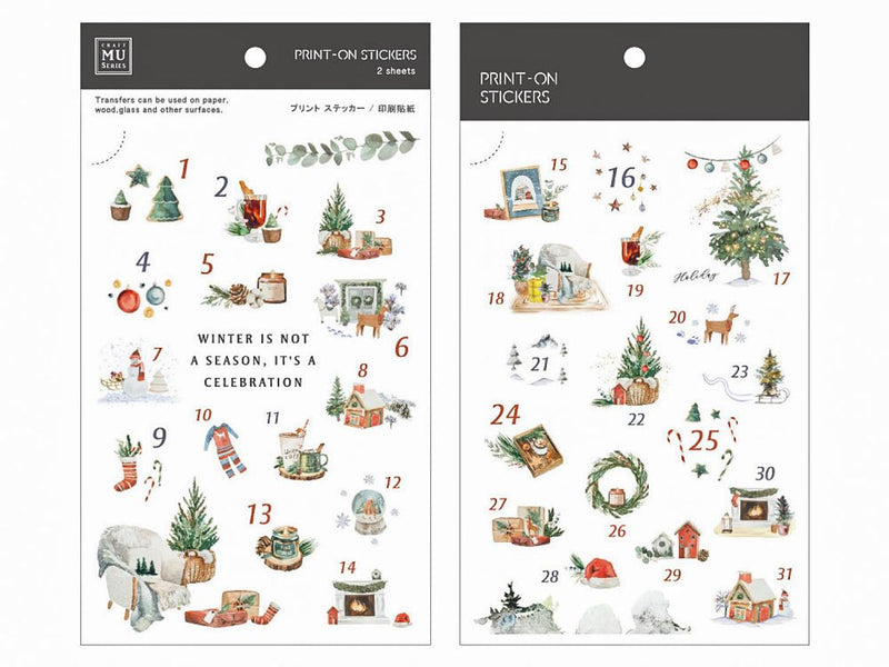 Limited Edition MU Print-on Stickers - Christmas Advent