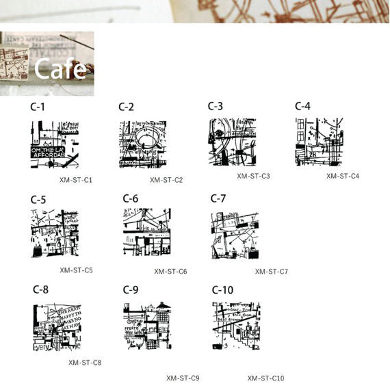 Chamil Garden Rubber Stamp - Cafe