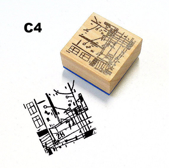 Chamil Garden Rubber Stamp - Cafe