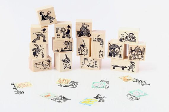 Mail Rubber Stamp - Reading Book