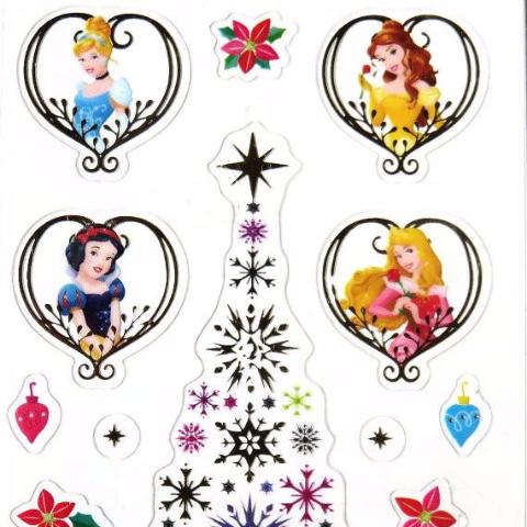 Disney Princess Christmas Stickers