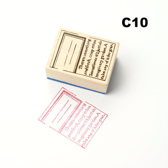 Chamil Garden Rubber Stamp - Book (C10)