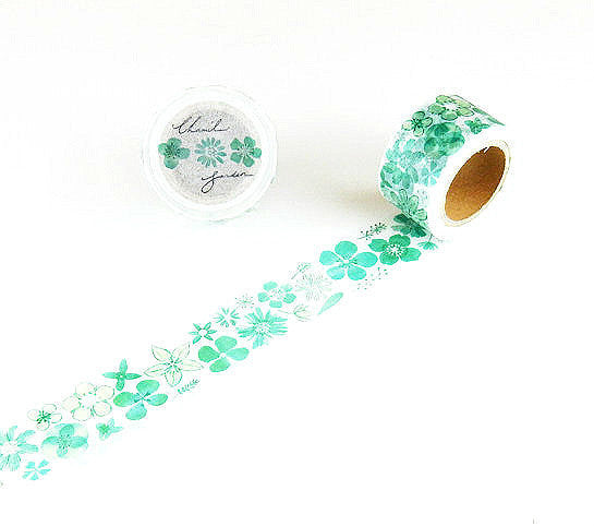 Washi Tape: Flower Green (Discontinued)