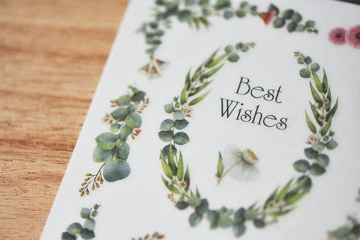 MU Print-on Stickers - Best Wishes Flowers