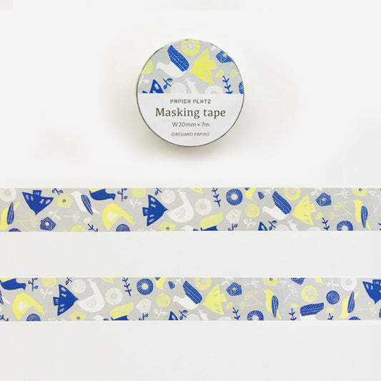 Legaro Papiro Washi Tape - Birds & Flowers