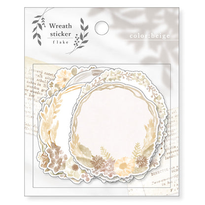 Wreath Flake Stickers - Beige