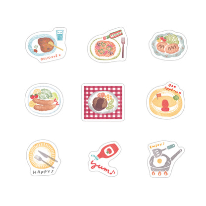hankodori Flake Stickers - Yoshoku Cafe Food