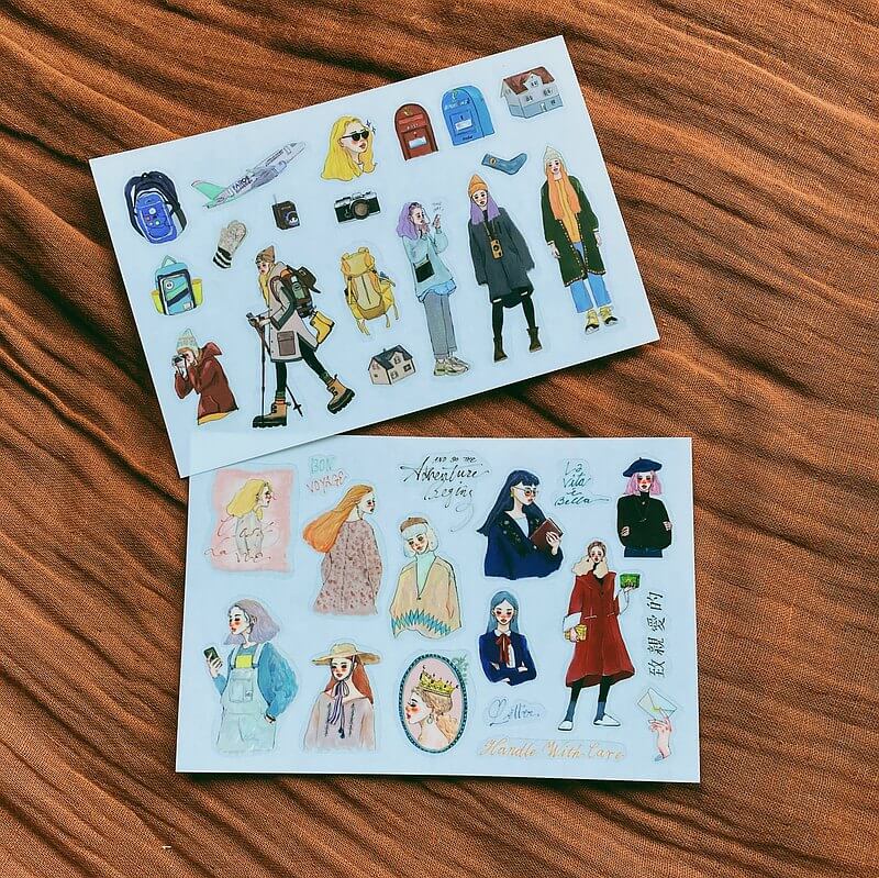 Print-on Stickers Set - Life is Beautiful